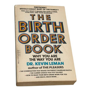 Vintage Birth Order Book Kevin Leman Psychology Family Relationships Paperback